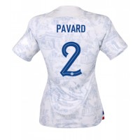 Echipament fotbal Franţa Benjamin Pavard #2 Tricou Deplasare Mondial 2022 pentru femei maneca scurta